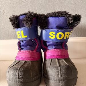 Sorel Black and Blue Winter Boots